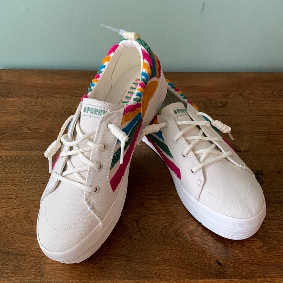 NWT Sperry Sea Cycled Crest Vibe Platform Resort Sneakers Size 9 - Picture 2 of 8